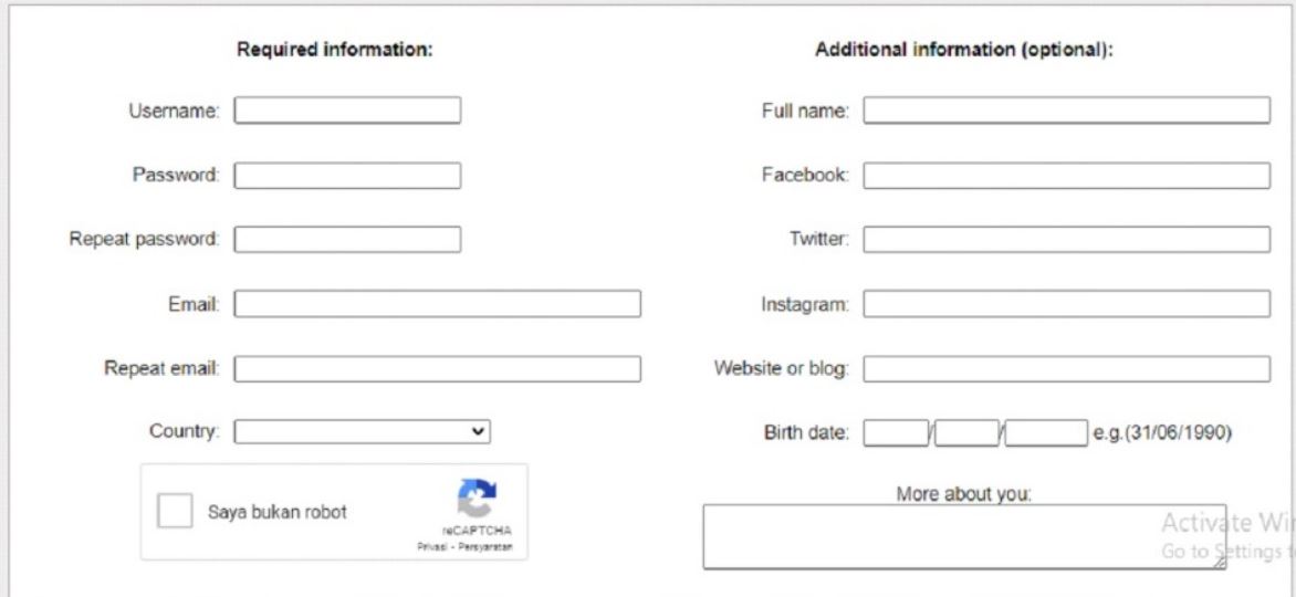 contoh form